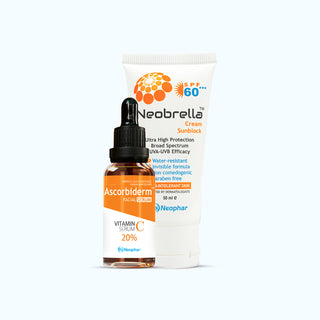 Ascorbiderm Vitamin C Serum + Neobrella Sunblock Discount Bundle